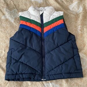 Baby Boys’ Janie and Jack Chevron Puffer Vest Size 18-24M